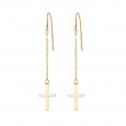 Pendientes oro amarillo 9kt cruz - AU9ORCRG1