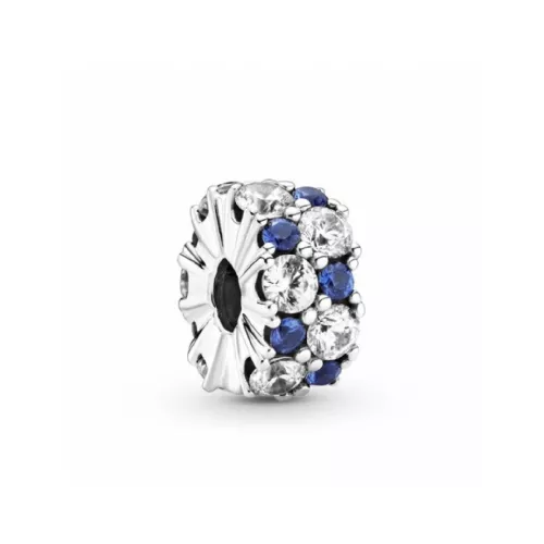 Clip Pandora plata zircon blau - 799171C01