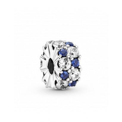 Clip Pandora plata zircon blau - 799171C01