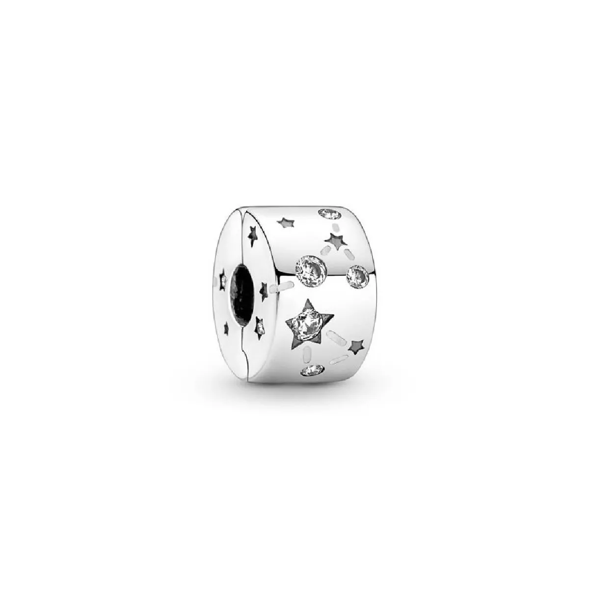 Clip Pandora plata zircon - 790010C01