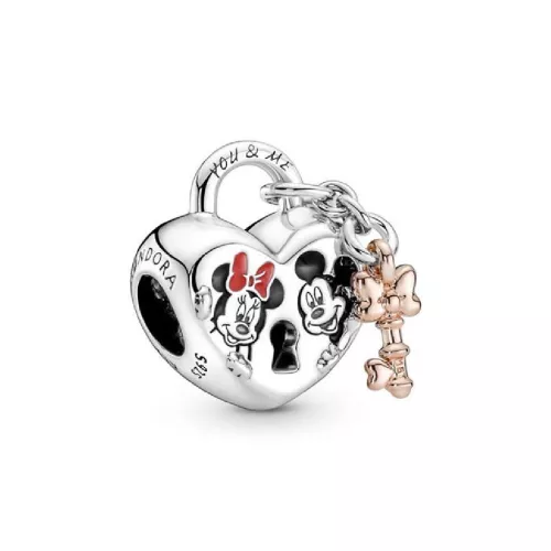 Charm Pandora  plata Mickey&Minnie cor - 780109C01