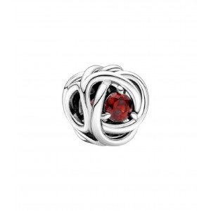 Charm Pandora plata zircon granate - 790065C06
