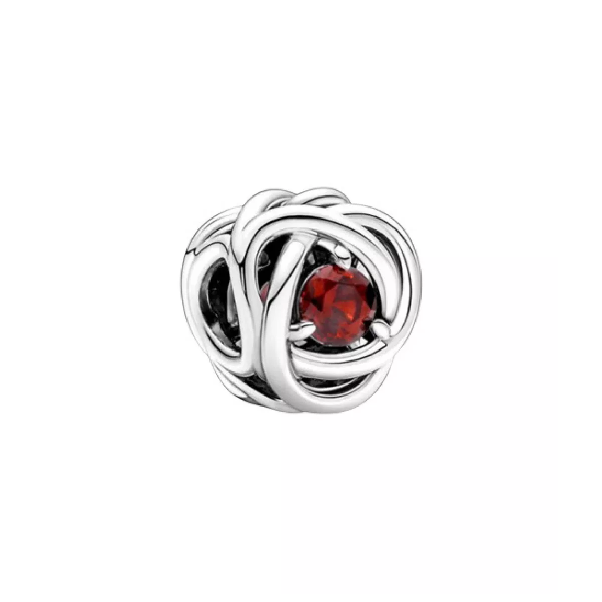 Charm Pandora plata zircon granate - 790065C06