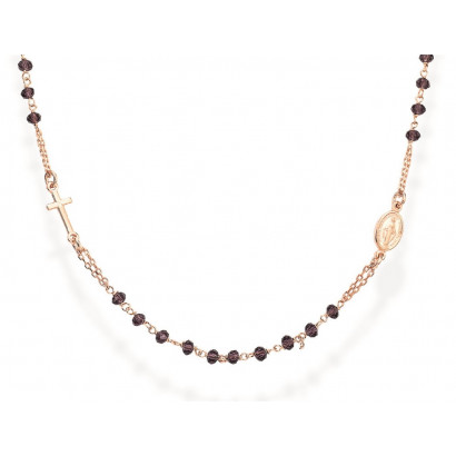 Collar Amen plata rose creu i medalla - CRORL3