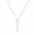 Penjoll Amen plata creu zircon i cadena - CLLCBBZ