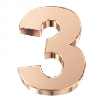 Elements numero 3 oro rosa 18k - DCHF3332N3