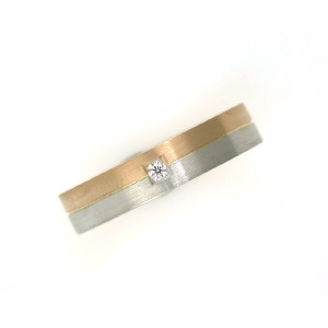 Anell or blanc-coure 18k ample 4.4mm - AL149B