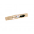 Anillo oro rosa 18k almendrado 3.3x1.7mm 1brillante - AL0329B Anillo oro rosa 18k almendrado 3.3x1.7mm 1brillante - AL0329B