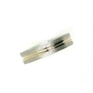 Anillo oro blanco-cobre 1bri.5.1g 4.7mm nº14 - AL0162B