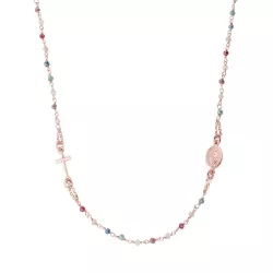 Collar Amen plata rose creu i medalla - CRO25RMU3