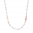 Collar Amen plata rose creu i medalla - CRO25RMU3