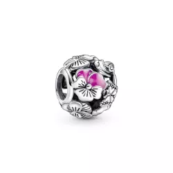 Charm Pandora plata flors esmalt rosa - 790759C01