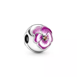 Clip Pandora plata flor esmalt rosa - 790772C01