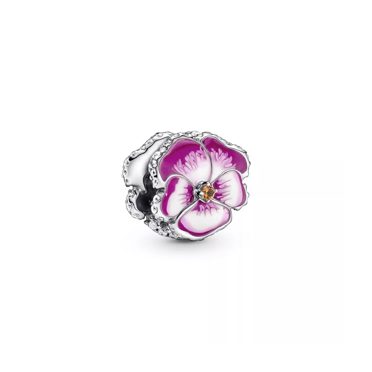 Charm Pandora plata flor zircon esmalt - 790777C01
