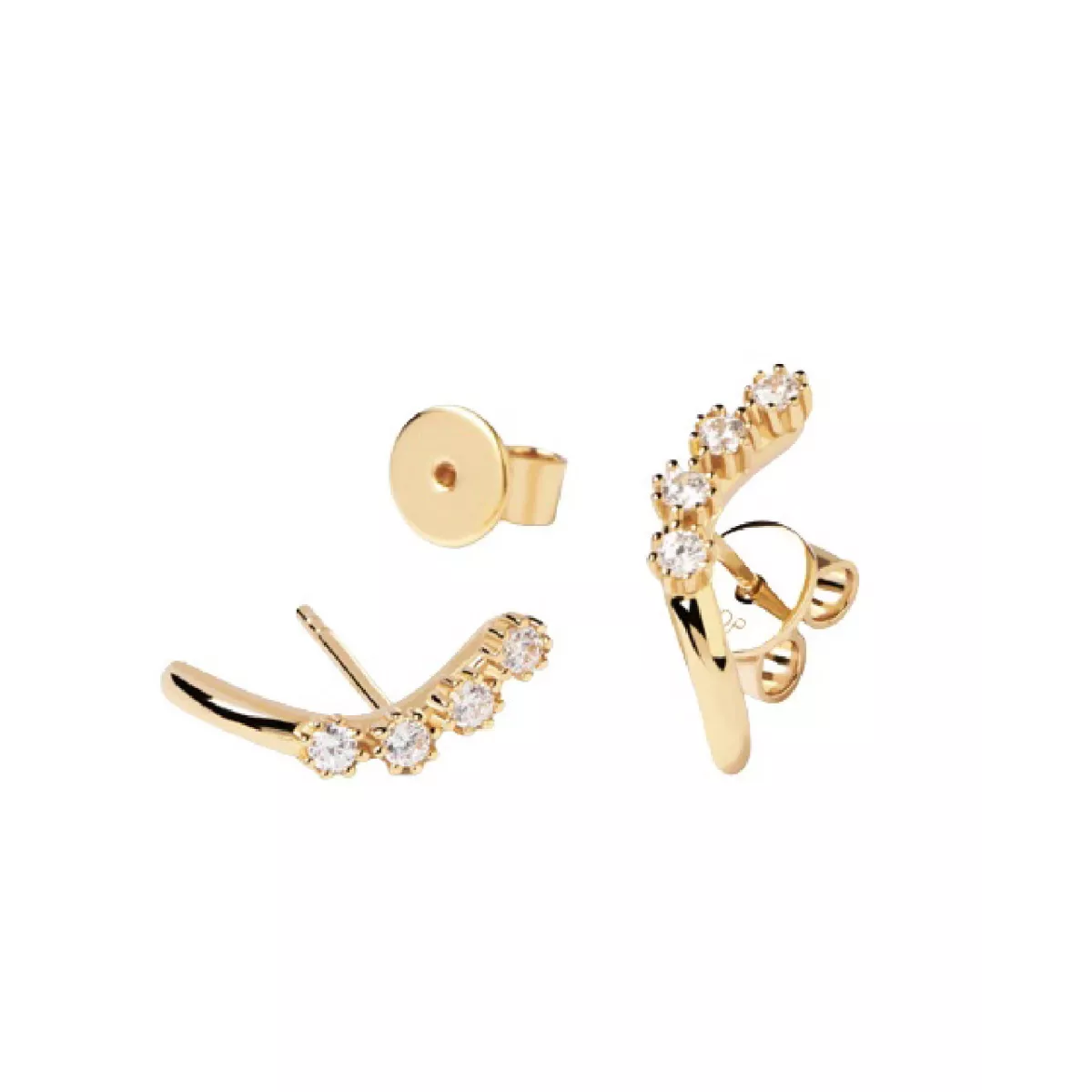 Arracades Pdpaola Motion plata xapada zircon color - AR01-474-U