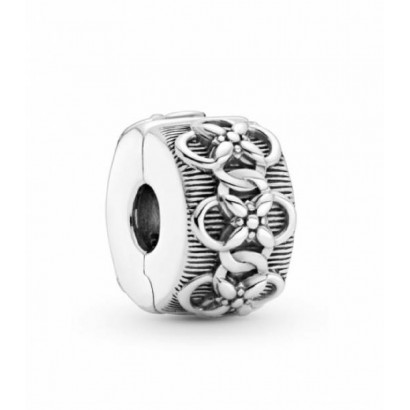 Clip Pandora plata flors - 799316C00