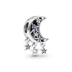 Charm Pandora plata lluna estrella zircon - 799643C01