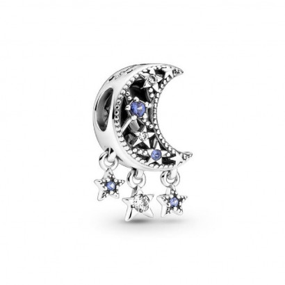Charm Pandora plata lluna estrella zircon - 799643C01