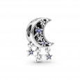 Charm Pandora plata lluna estrella zircon - 799643C01