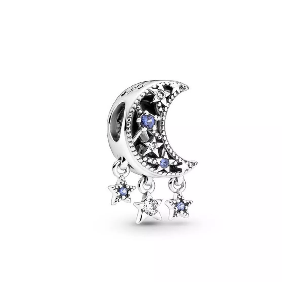 Charm Pandora plata lluna estrella zircon - 799643C01