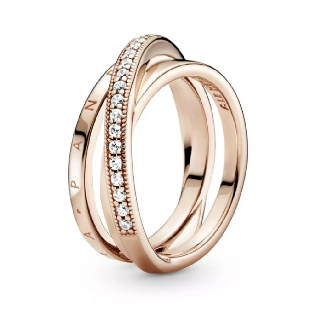 Anell Pandora plata 14k rose gold-plated zircon - 189057C01