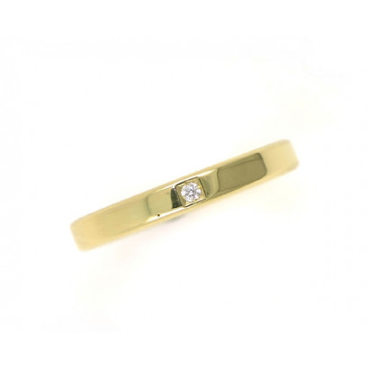 Anillo oro amarillo 18k 3mm bri-0.15k medida 14 - AL024B