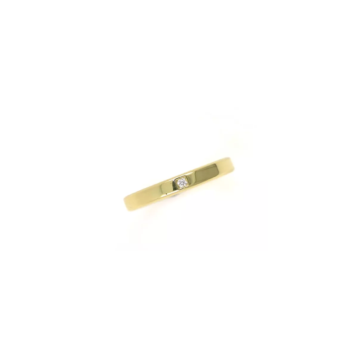Anillo oro amarillo 18k 3mm bri-0.15k medida 14 - AL024B