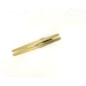 Anillo oro mate-pulido 18k 3mm 1.55gr medida 22 - M-S100/24