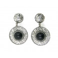Pendientes Platadepalo plata onix - EM15N Pendientes Platadepalo plata onix - EM15N