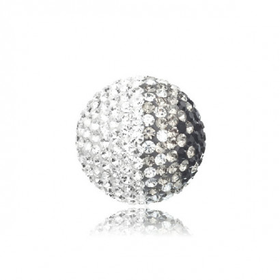 Bola circon blanco/negro 20mm - ERS-02-ZI-L