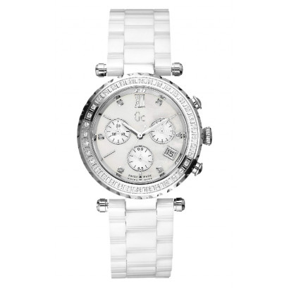 Reloj gc swiss señora chrono brillantes cer.blanca - 01500M1