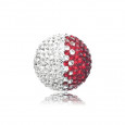 Bola zircon blanc/vermell 17mm - ERS-05-ZI-M
