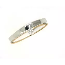 Anillo oro blanco - cobre  brill-0.05k medida  13  - 121263