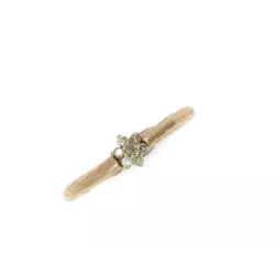 Anillo oro rosa 18kts brillantes brown - S-4008B