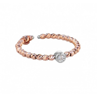 Anell or rosa- blanc  18kts 1 brillant 0.02k - 01-152703R