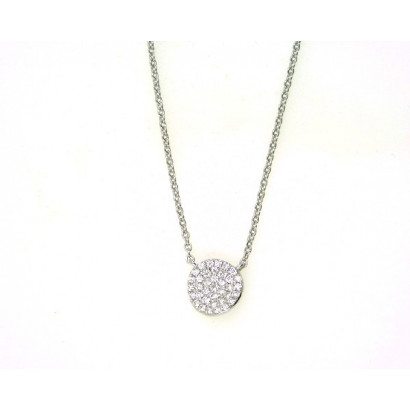 Colgante oro blanco 18k brillantes cadena 45cm - LG-90048