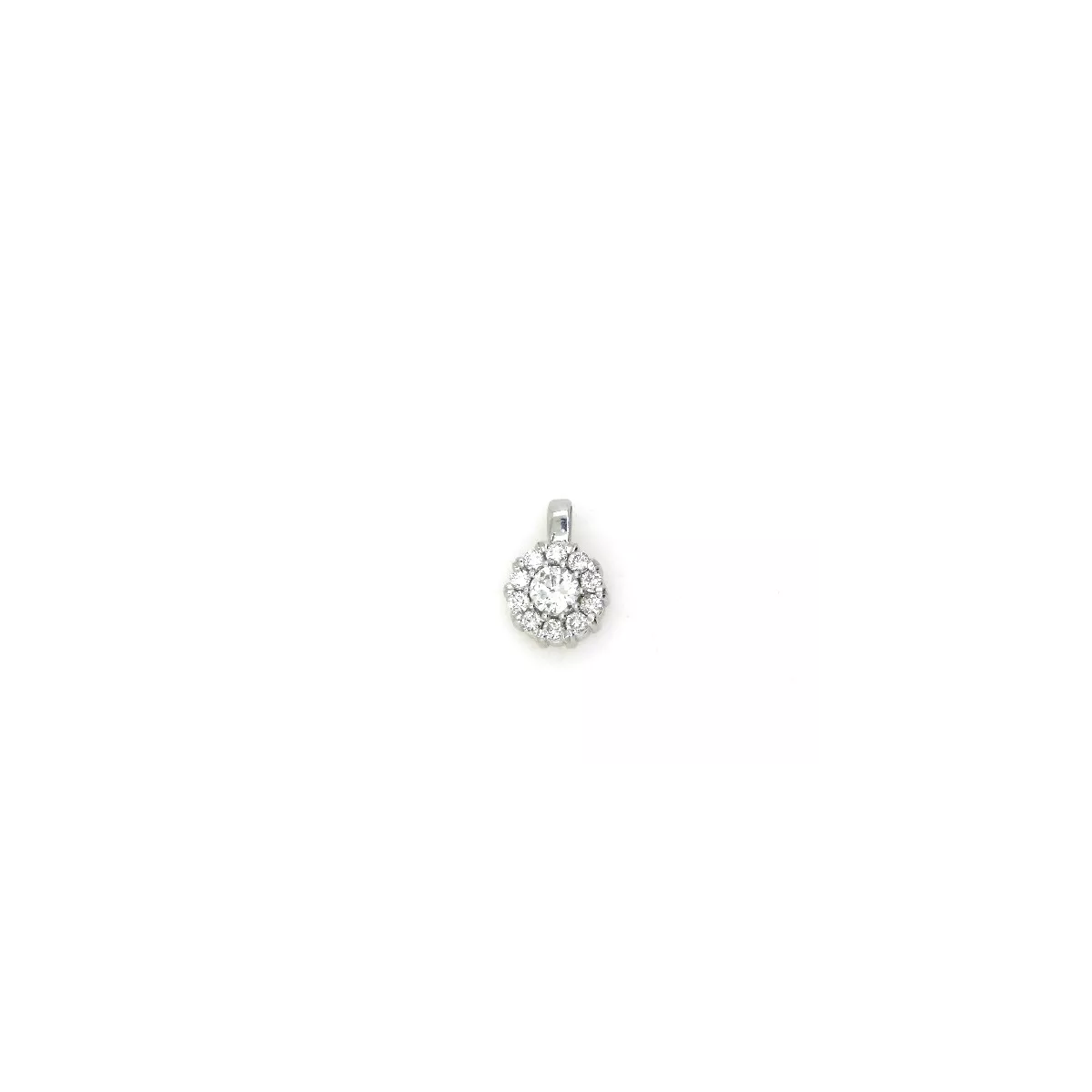 Colgante oro blanco 18k brill-0.35k roseton  - P010004368