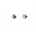 Pendientes nacimiento brill.oro blanco 18k flor - BB1727P