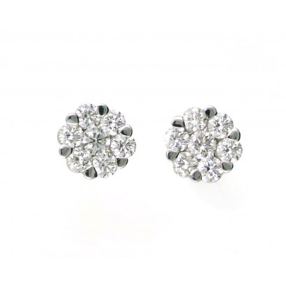 Arracades or blanc 18klts i brillants - 236622