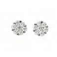 Pendientes oro blanco 18 kltes y brillantes - 236622