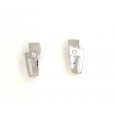 Pendientes oro blanco mate-pulido 2 brillantes  - BR1320P Pendientes oro blanco mate-pulido 2 brillantes  - BR1320P