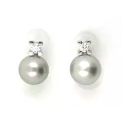 Pendientes oro blanco tuyo 2bri-0.30k perla tahiti - 21M57C