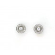 Pendientes oro blanco boton redondo bri-0.34k - V-2773/P
