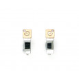 Pendientes oro blanco-rosa 18k 2bri.cierre catalan - BR1782P Pendientes oro blanco-rosa 18k 2bri.cierre catalan - BR1782P