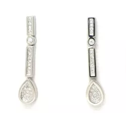 Pendientes oro blanco bri-0.12k cierre boton - BR1977-1P