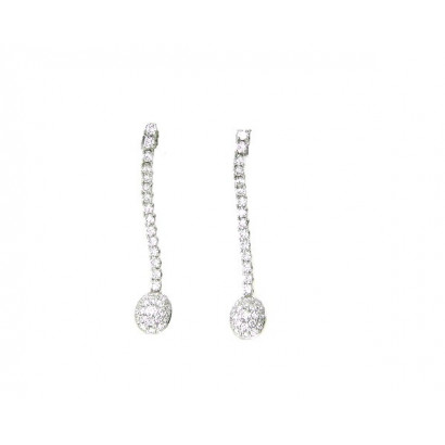 Arracades or blanc 18k brillants 1.75k - LP-60119