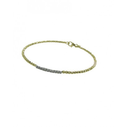 Pulsera oro amarillo-blanco 18k brillantes 0.20k - 05-152250R