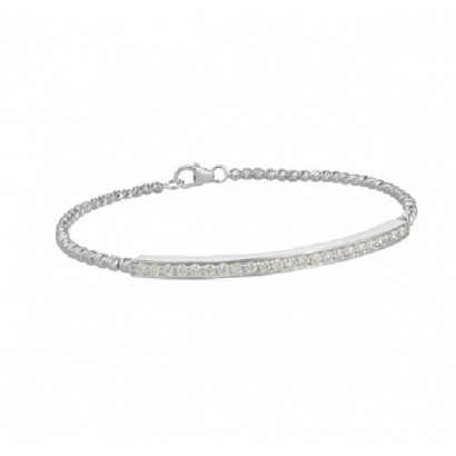 Pulsera oro blanco 18kts 23 brillantes 0.92k - 05-172355B