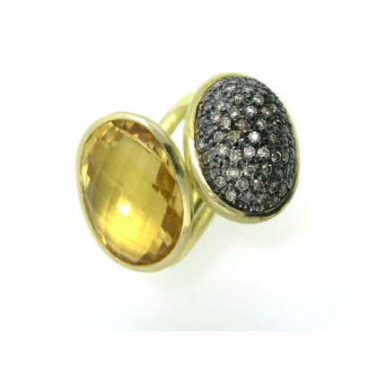Anell or groc citri brillants brown - S-3738E