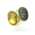 Anillo oro amarillo citrino brillants brown - S-3738E Anillo oro amarillo citrino brillants brown - S-3738E